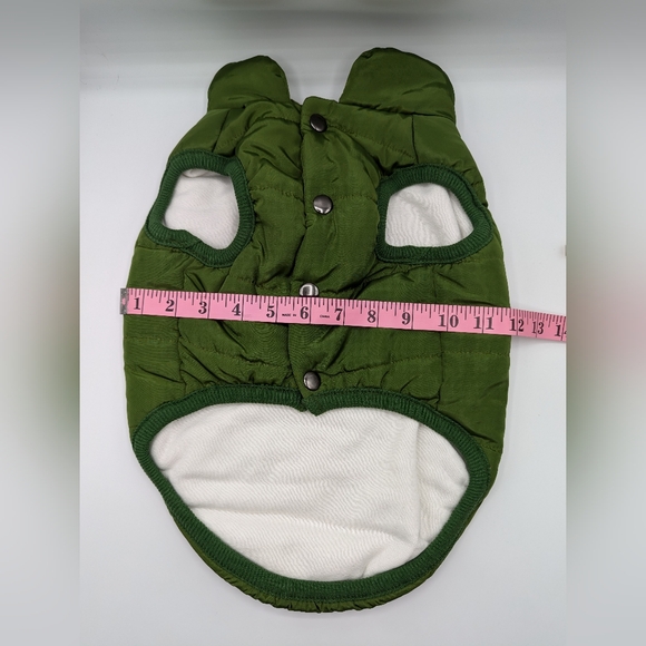 Small green winter dog jacket - Picture 7 of 7